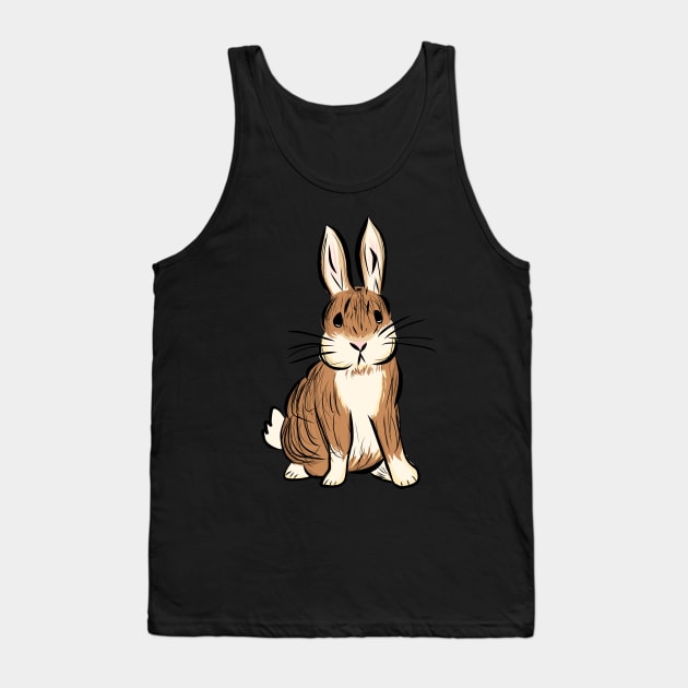 Brown Baby Bunny Tank Top by josierichey